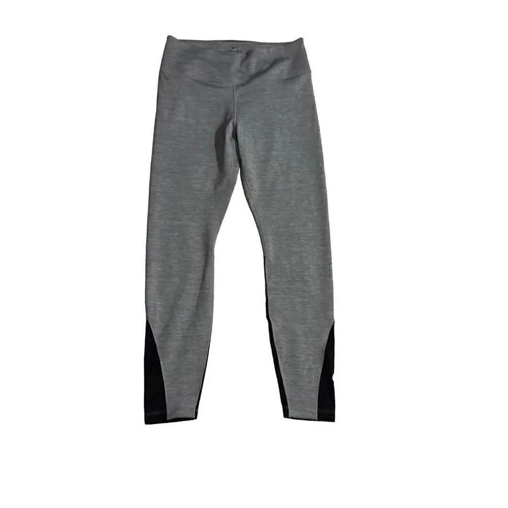 Nike Women's Gray Nike One Tight Dri-Fit Mid Rise Performance Leggings Size Medi